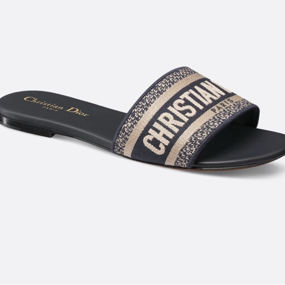 Dior Navy and Beige Sandals